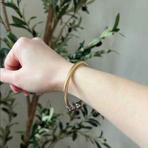 Elegant Gold and Silver Women's Bangle Bracelet